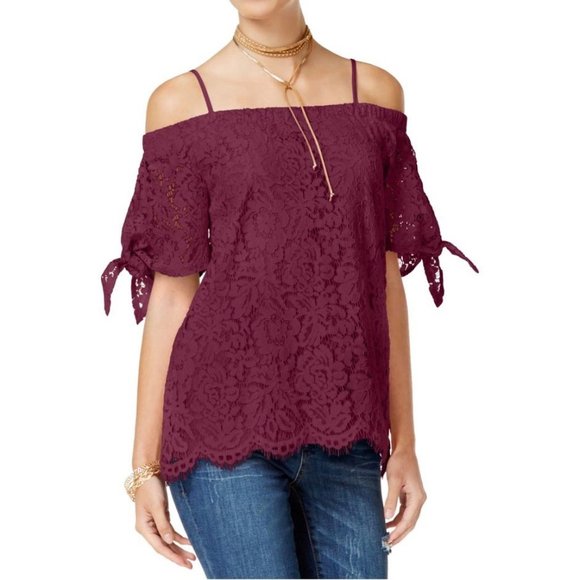 Miss Chievous Tops - NWT Miss Chievous Lace Off Shoulder Top S